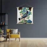 Textielposter Prent Natuur Vogel en Bloemen 06 Vierkant Template TP Vierkant Vintage 6 3