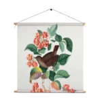 Textielposter Prent Natuur Vogel en Bloemen 08 Vierkant Template TP Vierkant Vintage 8 1