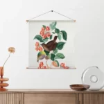 Textielposter Prent Natuur Vogel en Bloemen 08 Vierkant Template TP Vierkant Vintage 8 2