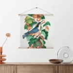 Textielposter Prent Natuur Vogel en Bloemen 09 Vierkant Template TP Vierkant Vintage 9 2