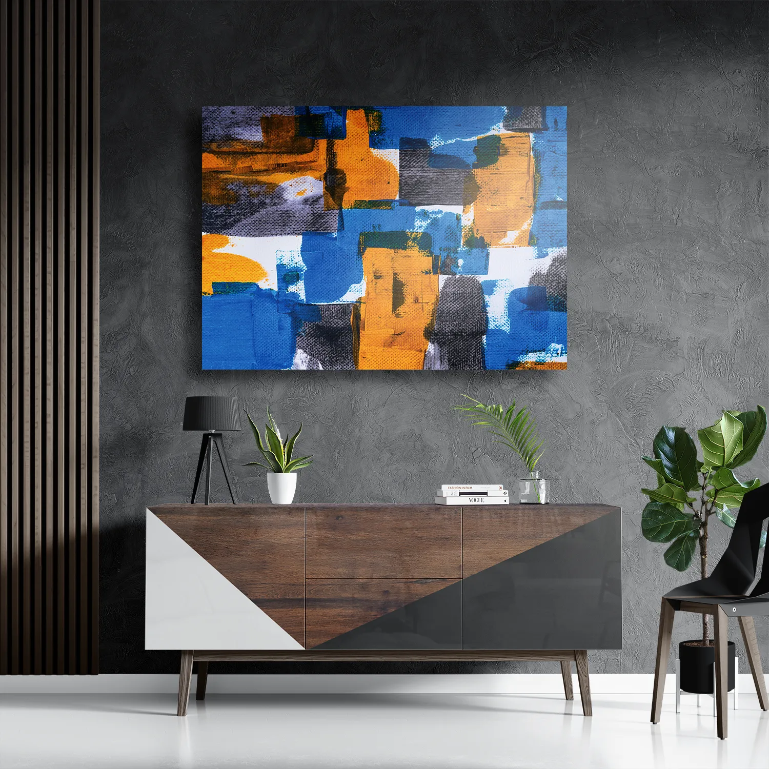 Schilderij Kleurrijk schilderij Rechthoek Horizontaal Template DB 50 70 Horizontaal Abstract 03 3