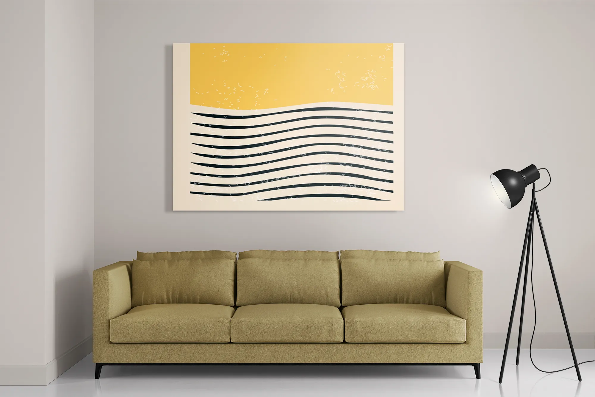 Schilderij Scandinavisch Basis Geel Rechthoek Horizontaal Template DB 50 70 Horizontaal Abstract 10 2