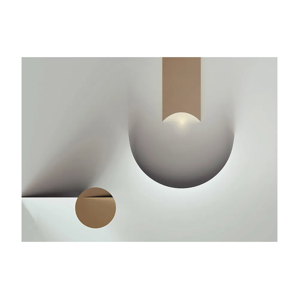 Schilderij Scandinavisch Wit met Goudkleurig Element 03 Rechthoek Horizontaal Template DB 50 70 Horizontaal Abstract 101 1