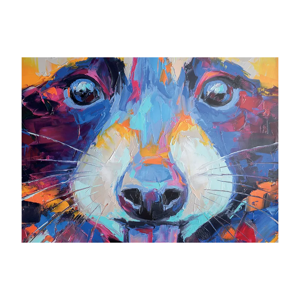 Schilderij Vossenkop Kunst 02 Rechthoek Horizontaal Template DB 50 70 Horizontaal Abstract 102 1