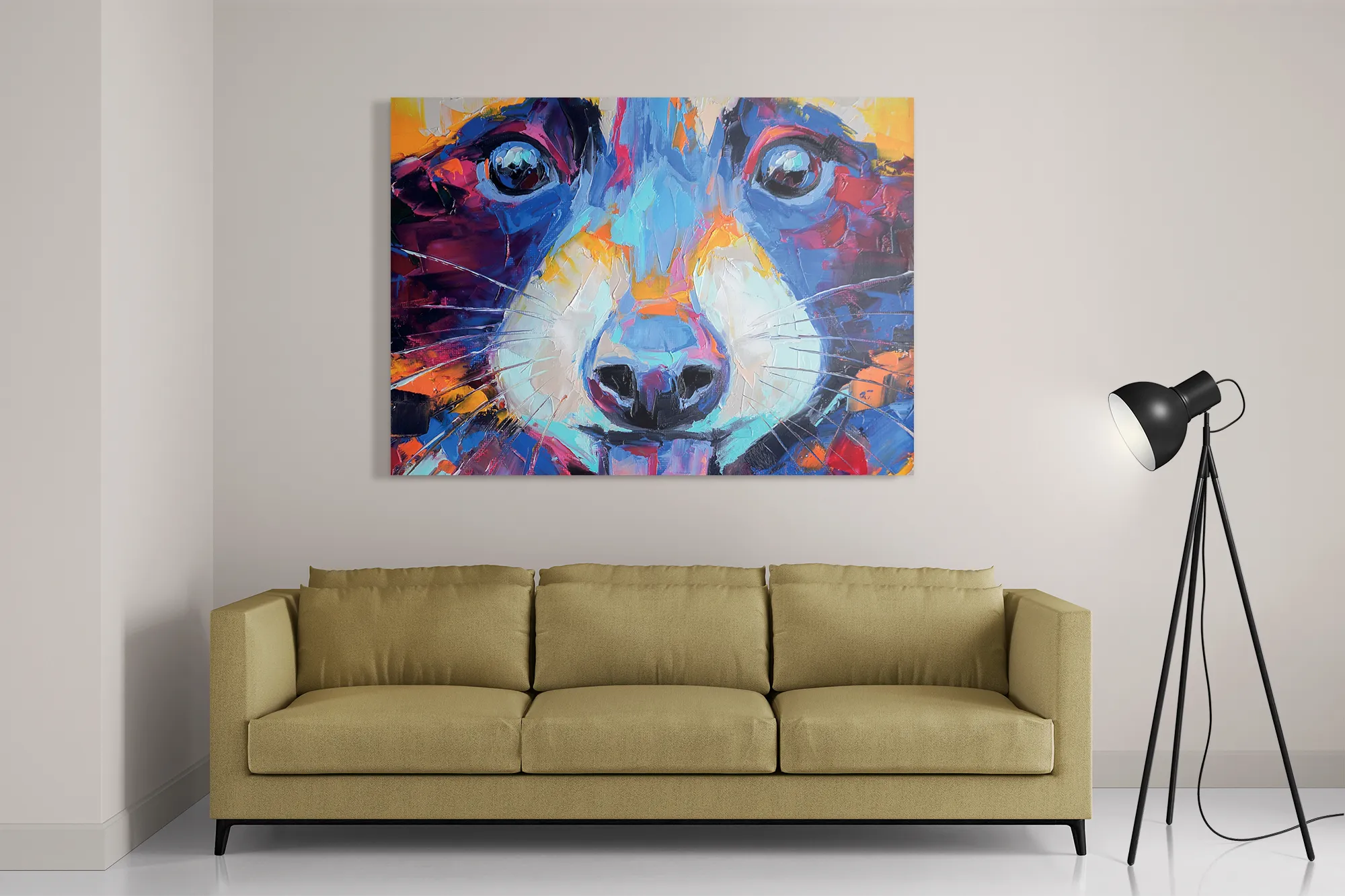 Schilderij Vossenkop Kunst 02 Rechthoek Horizontaal Template DB 50 70 Horizontaal Abstract 102 2