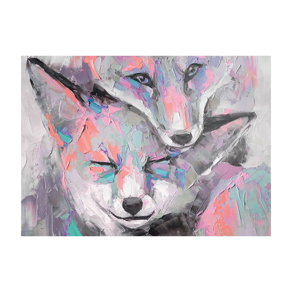 Schilderij De Schattige Vosjes Rechthoek Horizontaal Template DB 50 70 Horizontaal Abstract 105 1