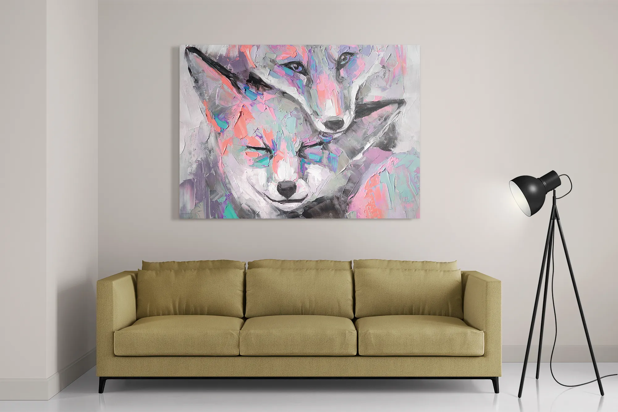 Schilderij De Schattige Vosjes Rechthoek Horizontaal Template DB 50 70 Horizontaal Abstract 105 2