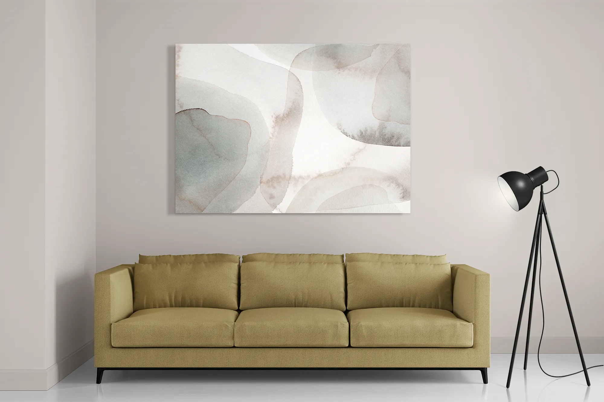 Schilderij Abstract Rustige Tinten met Accent 03 Rechthoek Horizontaal Template DB 50 70 Horizontaal Abstract 108 2
