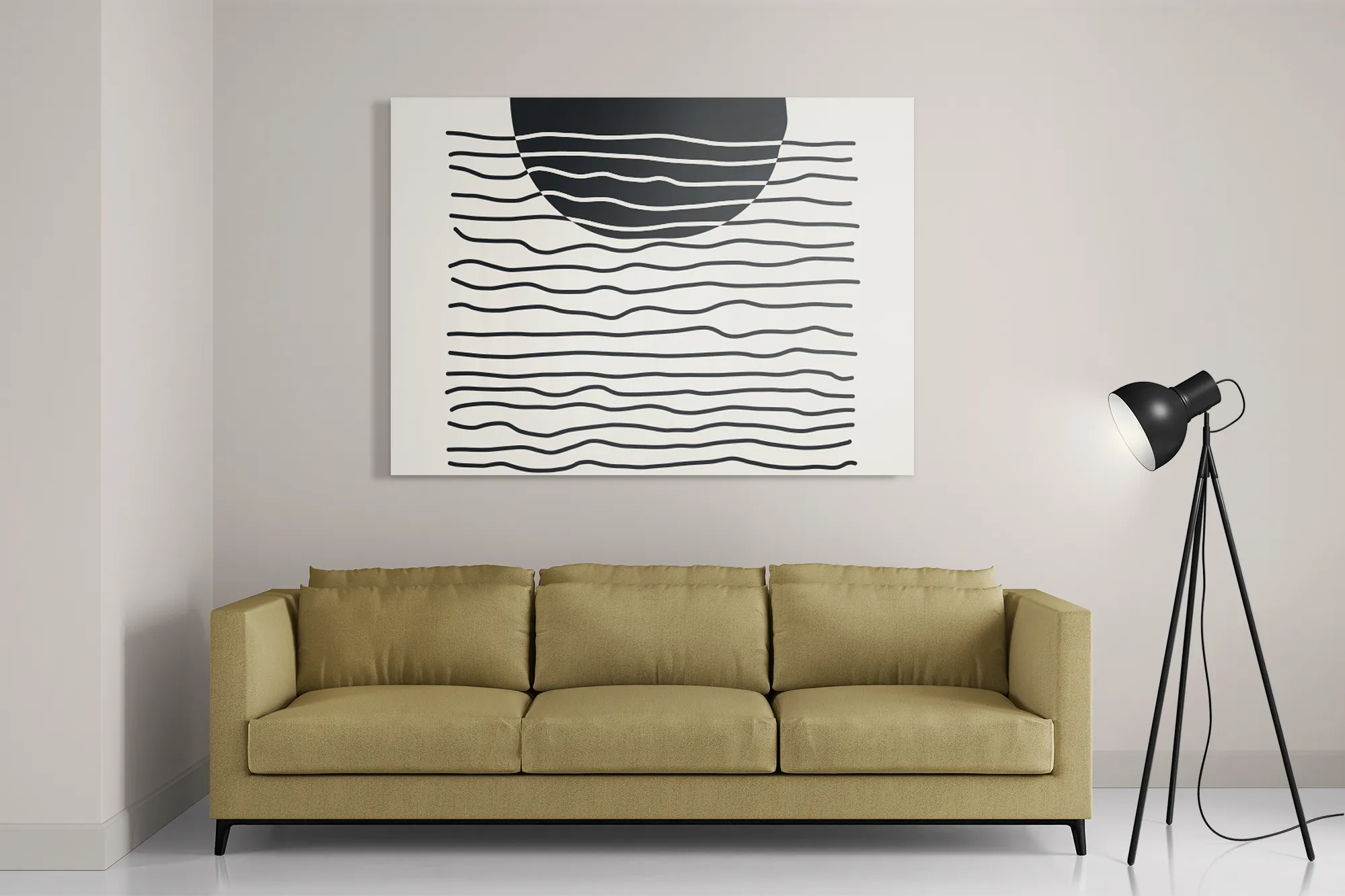 Schilderij Scandinavisch Basis Zwart Rechthoek Horizontaal Template DB 50 70 Horizontaal Abstract 11 2