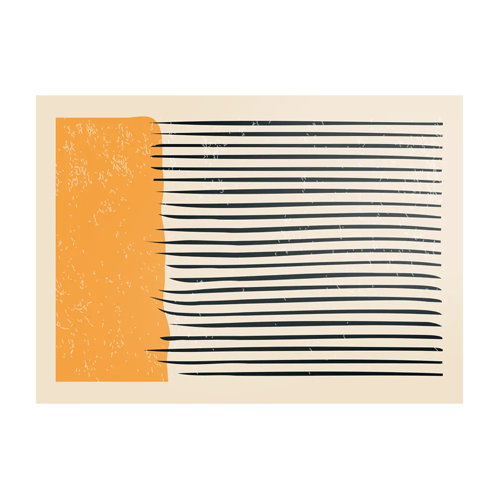 Schilderij Scandinavisch Oranje Zwart Rechthoek Horizontaal Template DB 50 70 Horizontaal Abstract 115 1