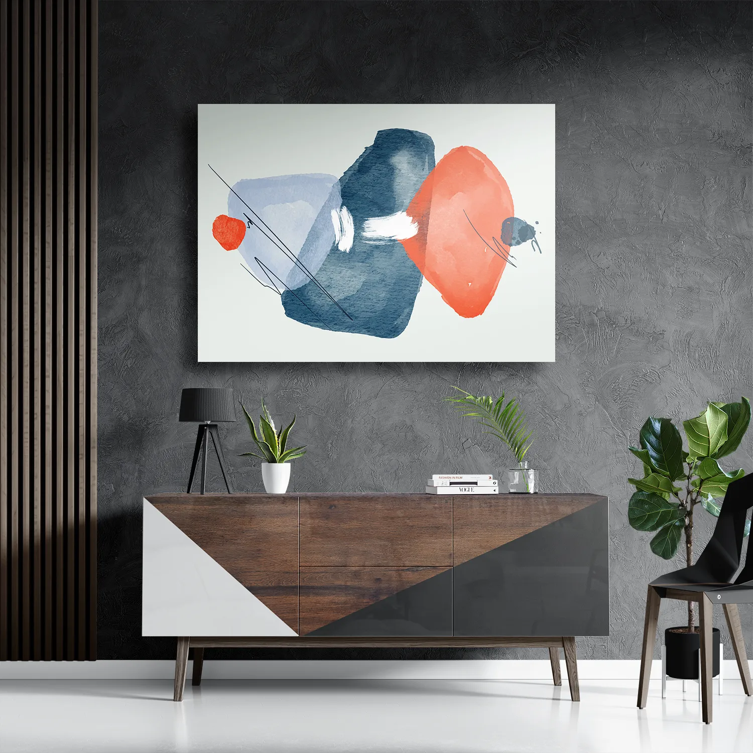 Schilderij Scandinavisch Design Rechthoek Horizontaal Template DB 50 70 Horizontaal Abstract 116 3