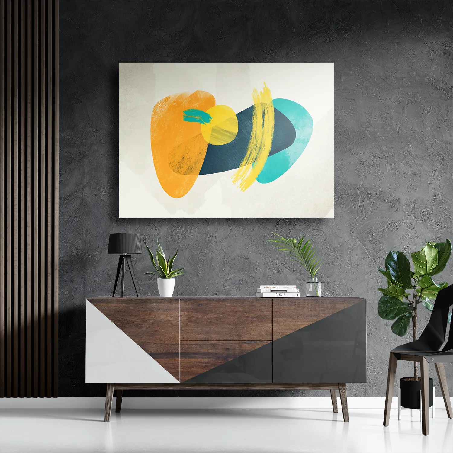 Schilderij Scandinavisch Design Kleurrijk Rechthoek Horizontaal Template DB 50 70 Horizontaal Abstract 117 3
