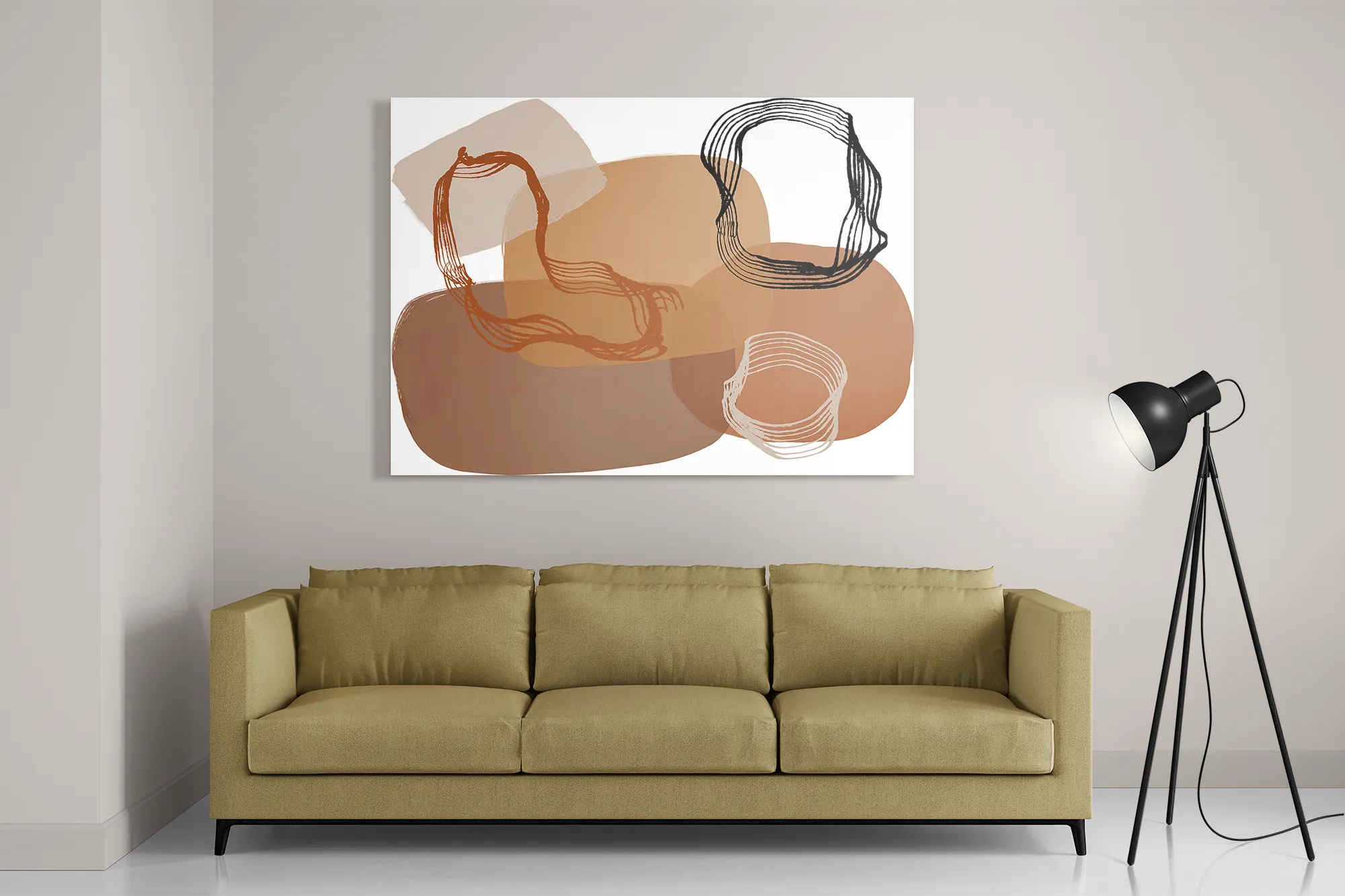 Schilderij Naturel tinten scandinavisch 01 Rechthoek Horizontaal Template DB 50 70 Horizontaal Abstract 14 2