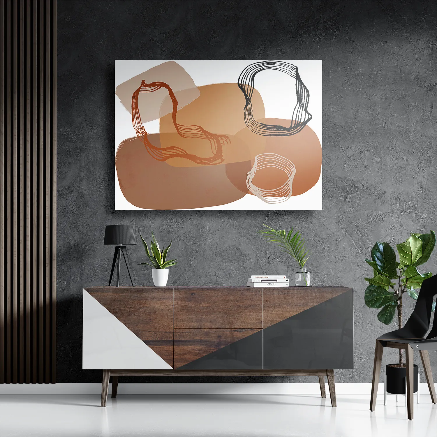 Schilderij Naturel tinten scandinavisch 01 Rechthoek Horizontaal Template DB 50 70 Horizontaal Abstract 14 3