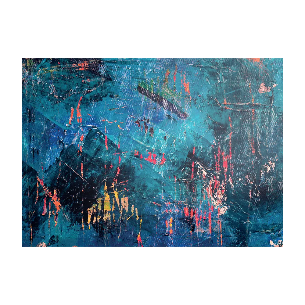 Schilderij Het blauwe schilderwerk Rechthoek Horizontaal Template DB 50 70 Horizontaal Abstract 15 1