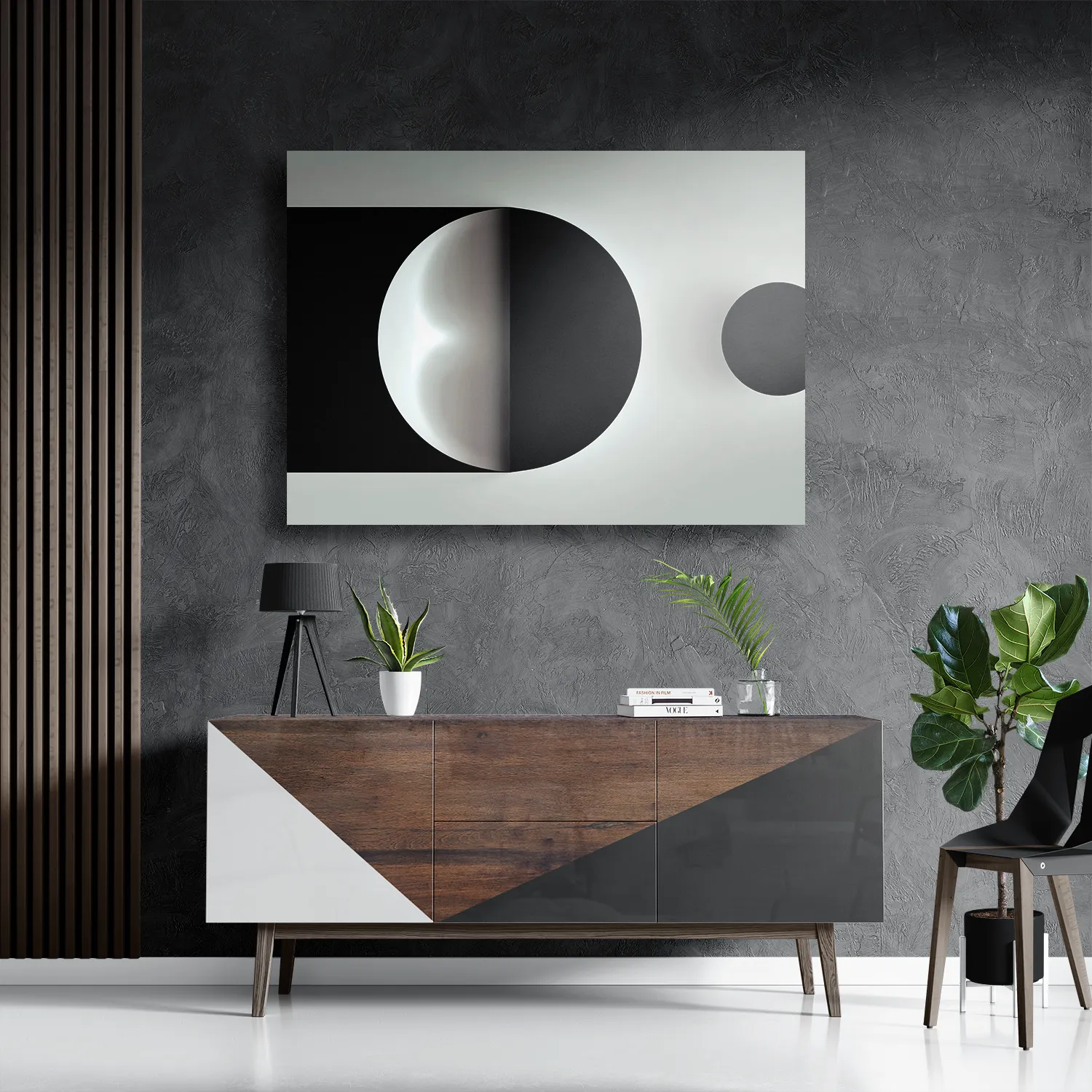 Template_DB_50-70_Horizontaal_Abstract_21-3 Schilderij Scandinavisch Wit met Zwart Element 01 Rechthoek Horizontaal Template DB 50 70 Horizontaal Abstract 21 3