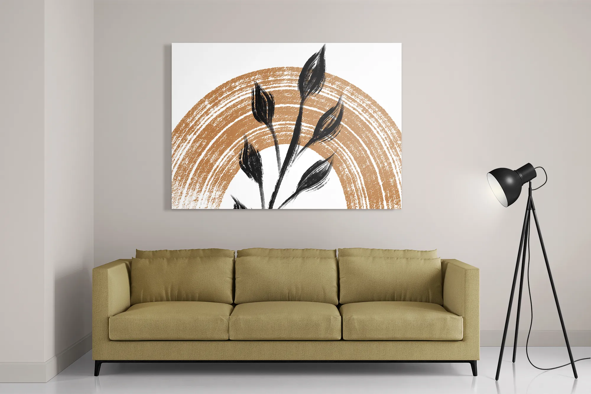 Template_DB_50-70_Horizontaal_Abstract_33-2 Schilderij Scandinavisch Patroon met Bloem 01 Rechthoek Horizontaal Template DB 50 70 Horizontaal Abstract 33 2