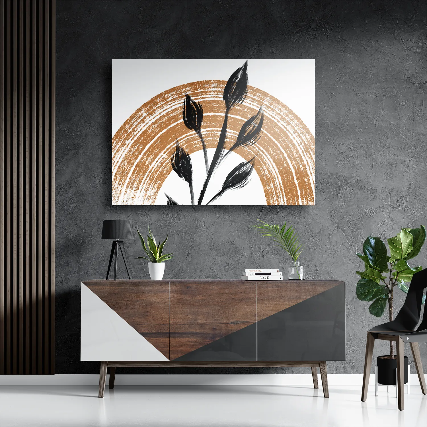 Template_DB_50-70_Horizontaal_Abstract_33-3 Schilderij Scandinavisch Patroon met Bloem 01 Rechthoek Horizontaal Template DB 50 70 Horizontaal Abstract 33 3