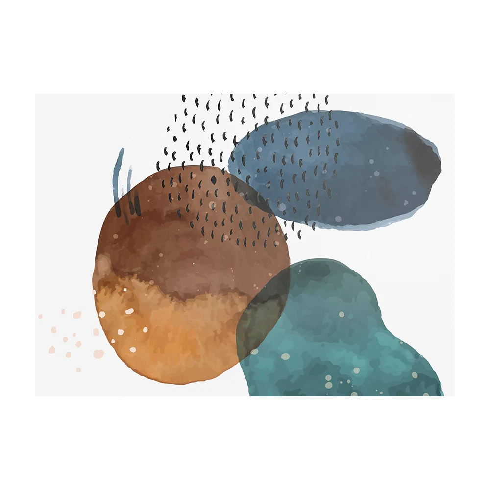 Schilderij Abstract Cirkels Multikleur 02 Rechthoek Horizontaal Template DB 50 70 Horizontaal Abstract 34 1