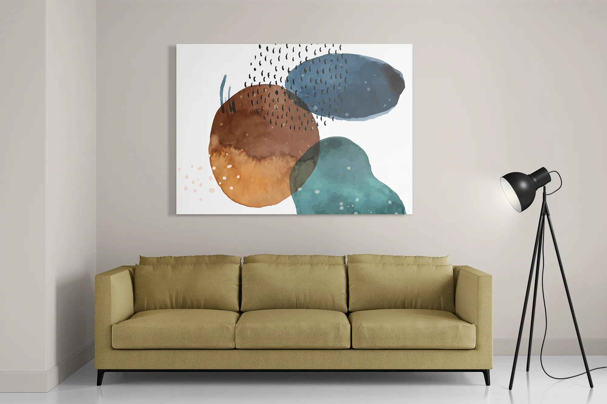 Schilderij Abstract Cirkels Multikleur 02 Rechthoek Horizontaal Template DB 50 70 Horizontaal Abstract 34 2