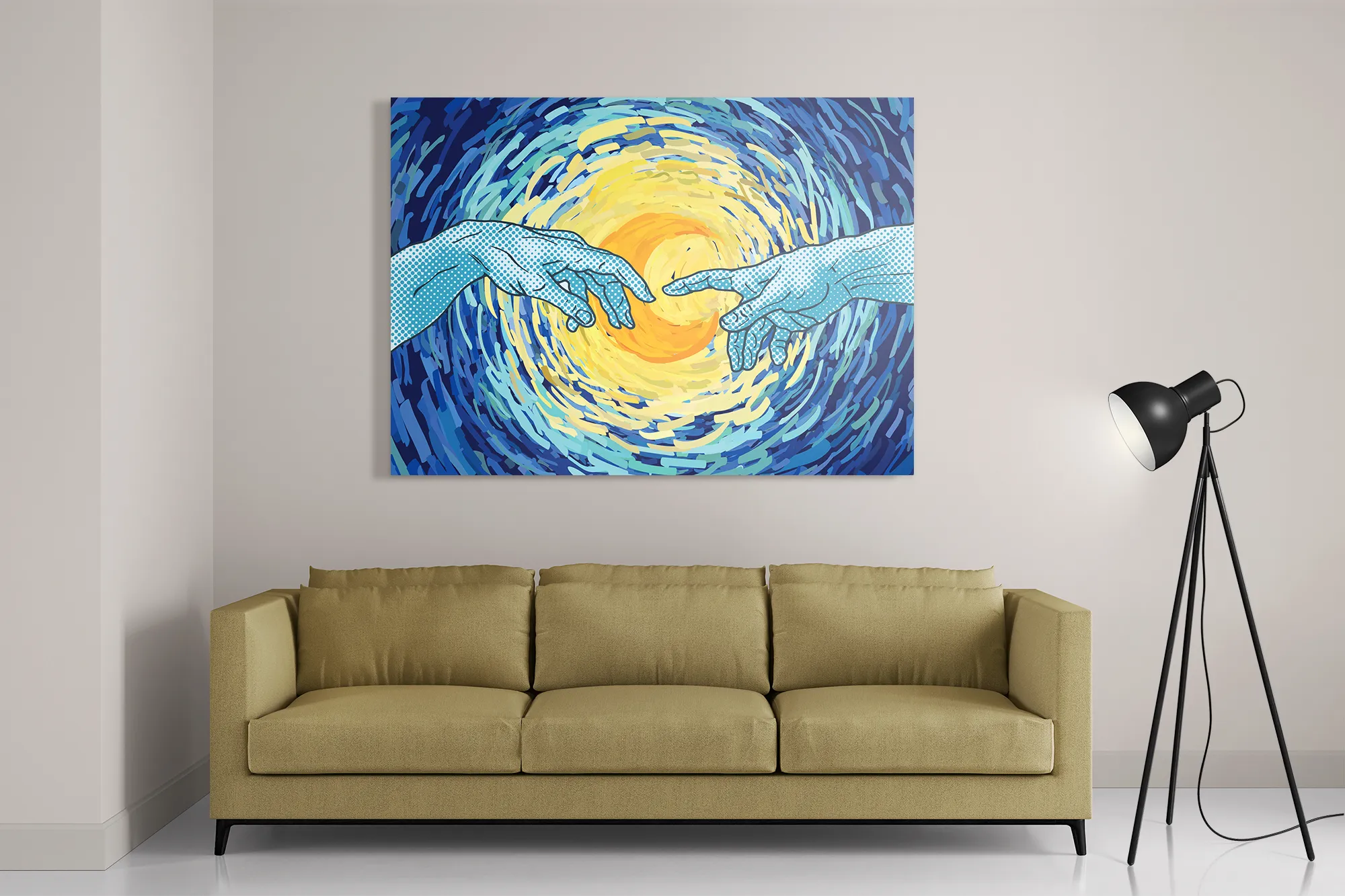 Schilderij De Slaapwandeling Naar De Maan Rechthoek Horizontaal Template DB 50 70 Horizontaal Abstract 35 2