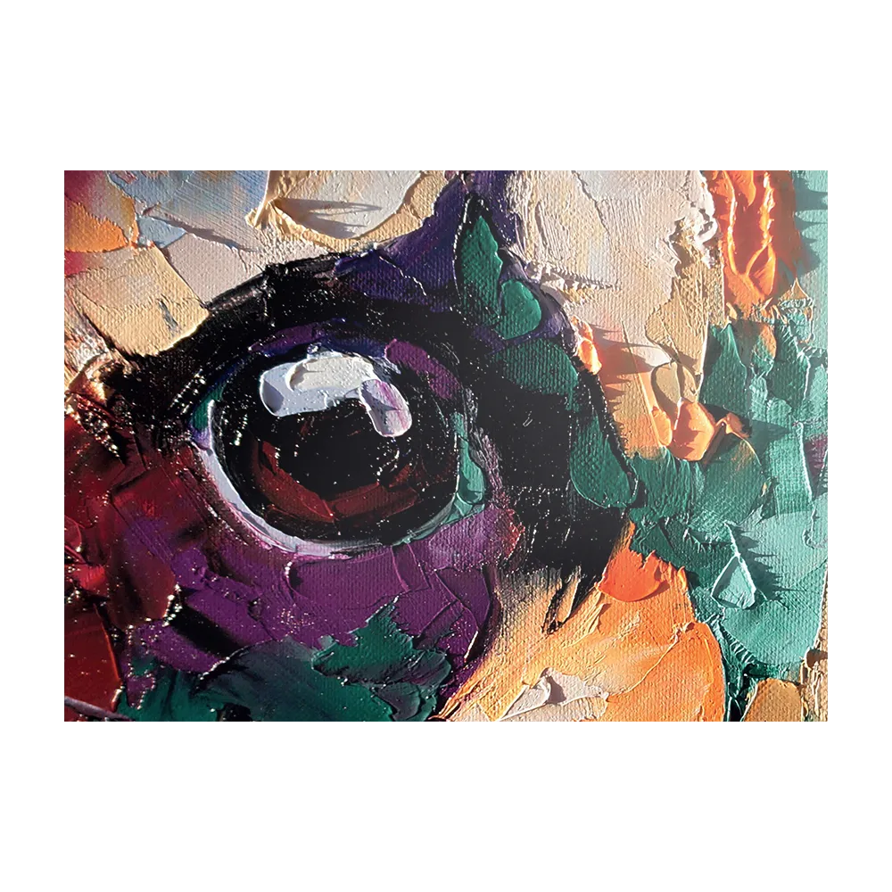 Schilderij Geschilderde Dierenkop in Kleur Rechthoek Horizontaal Template DB 50 70 Horizontaal Abstract 42 1