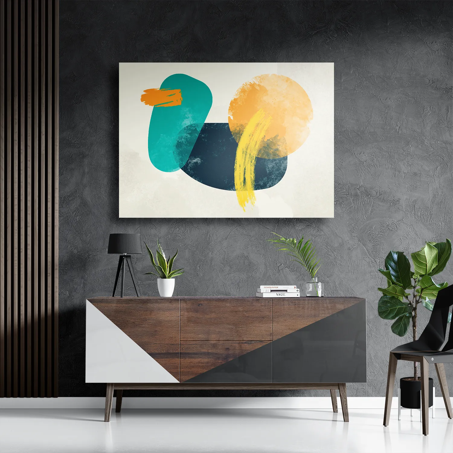 Schilderij Kleurrijk Abstract 01 Rechthoek Horizontaal Template DB 50 70 Horizontaal Abstract 43 3