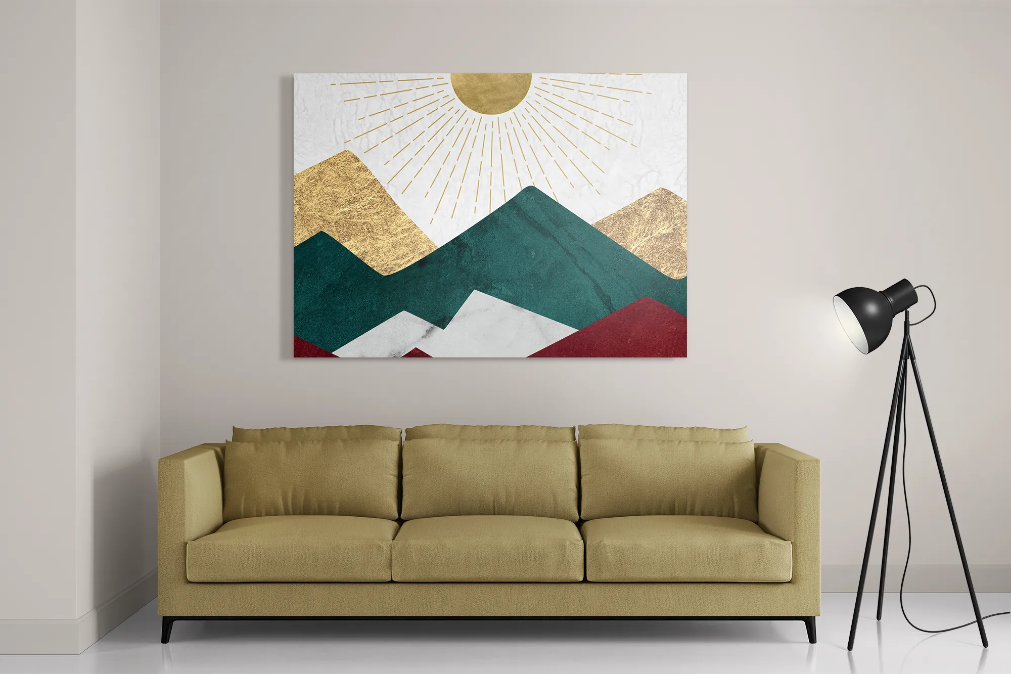 Schilderij Kleurrijke Bergen 02 Rechthoek Horizontaal Template DB 50 70 Horizontaal Abstract 52 2