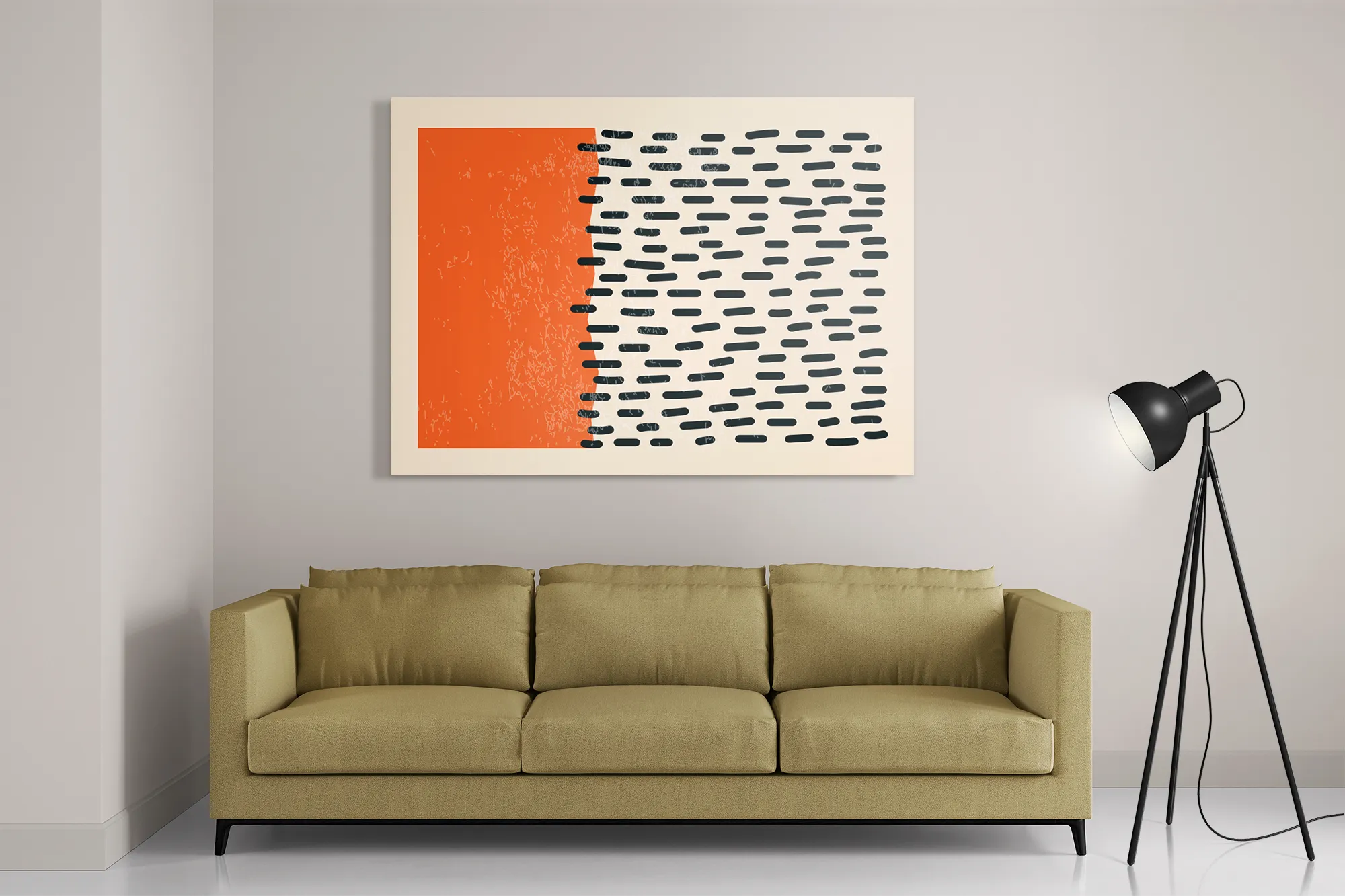Schilderij Scandinavisch Oranje Rechthoek Horizontaal Template DB 50 70 Horizontaal Abstract 60 2