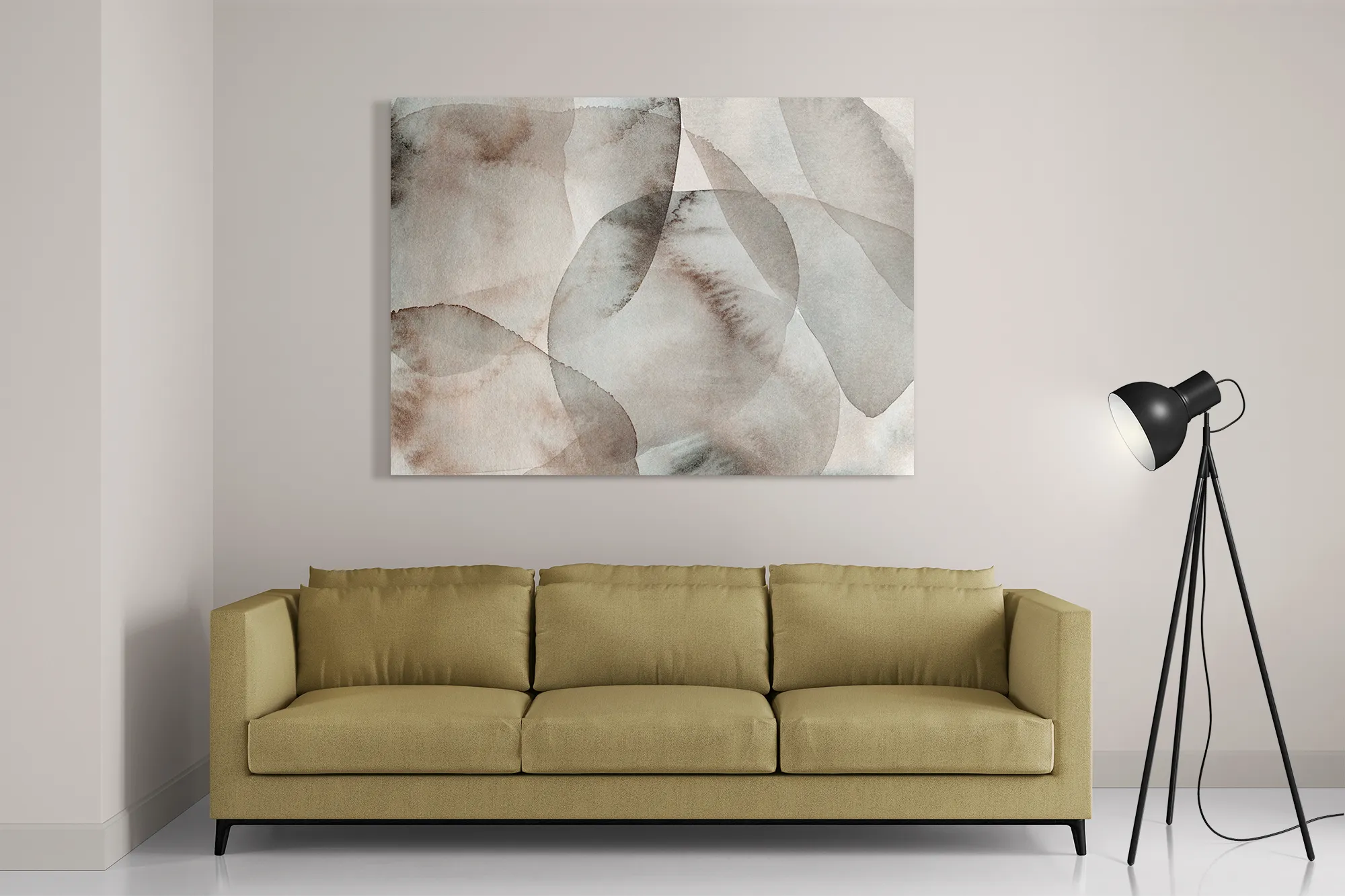 Schilderij Abstract Rustige Tinten met Accent 02 Rechthoek Horizontaal Template DB 50 70 Horizontaal Abstract 69 2