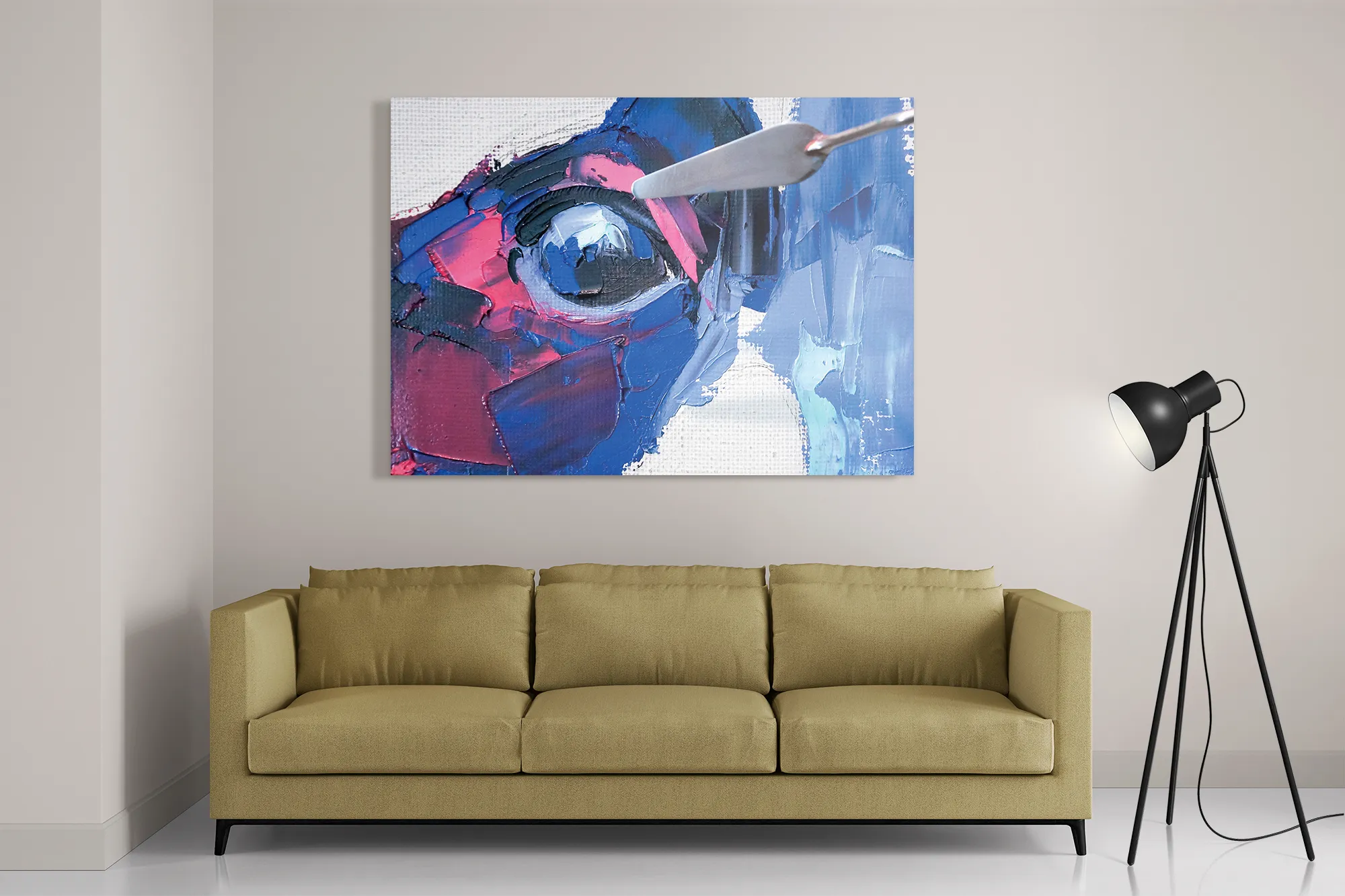 Schilderij Niet Afgeschilderde Dierenkop Kleurrijk Rechthoek Horizontaal Template DB 50 70 Horizontaal Abstract 76 2