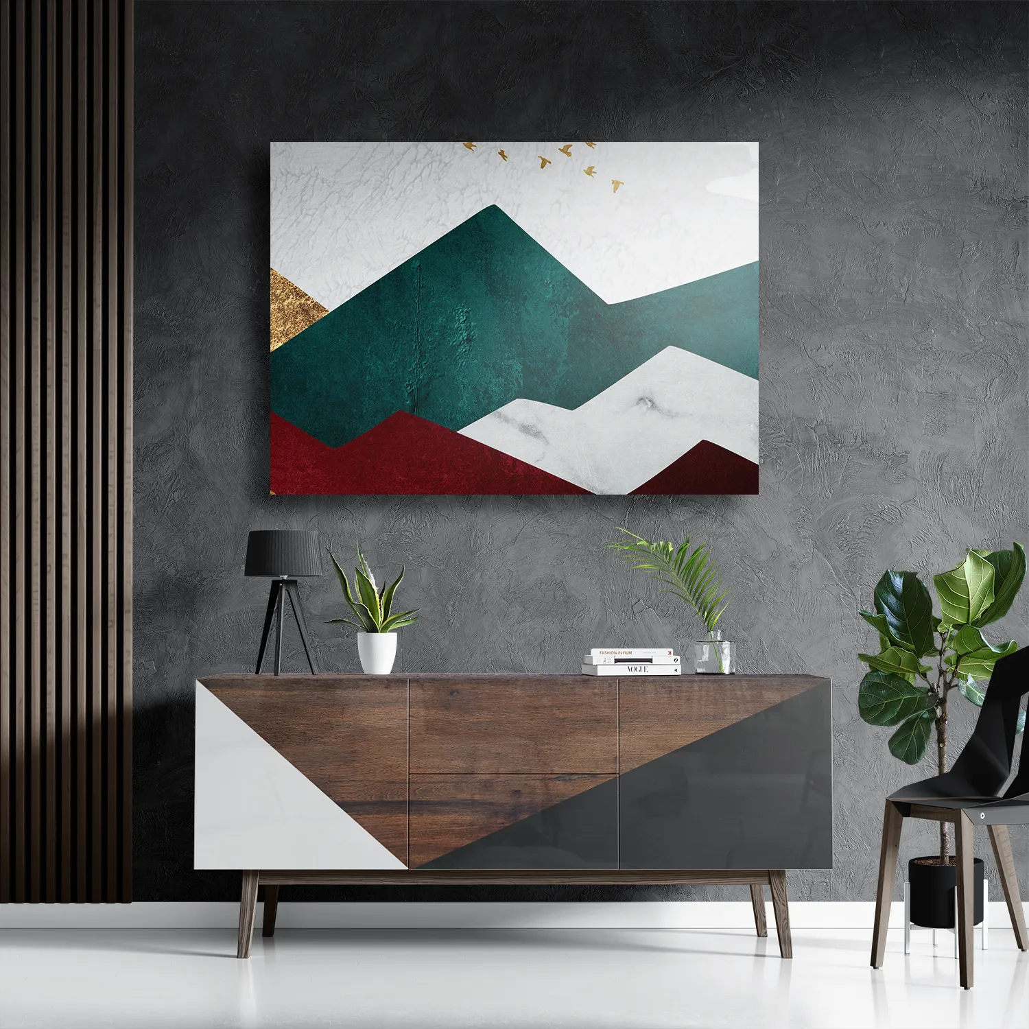 Schilderij Kleurrijke Bergen 03 Rechthoek Horizontaal Template DB 50 70 Horizontaal Abstract 80 3