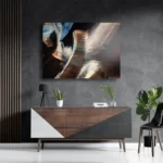 Schilderij Gebogen Stalen Platen - Twisted Metal Rechthoek Horizontaal Template DB 50 70 Horizontaal Abstract 82 3