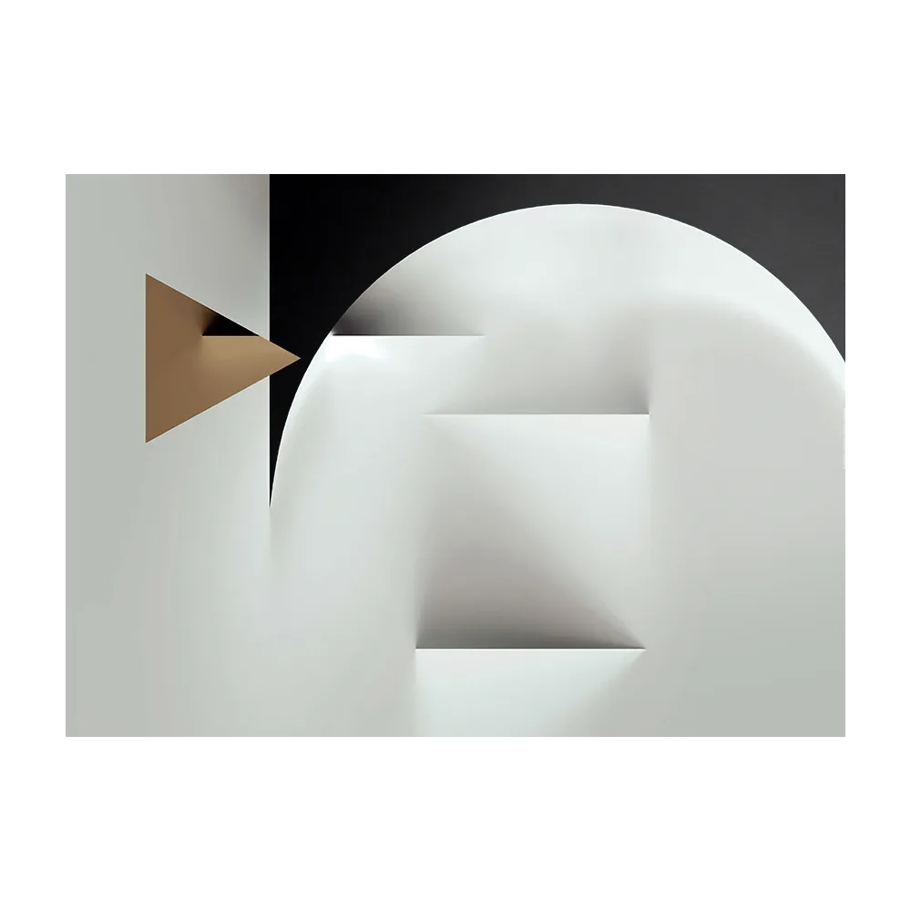 Schilderij Scandinavisch Wit met Goudkleurig Element 02 Rechthoek Horizontaal Template DB 50 70 Horizontaal Abstract 91 1