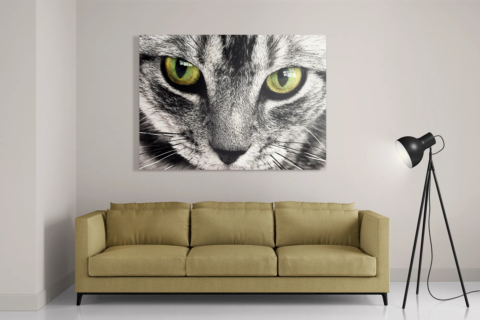 Schilderij Katte Hoofd Close up Rechthoek Horizontaal Template DB 50 70 Horizontaal Dieren 16 2