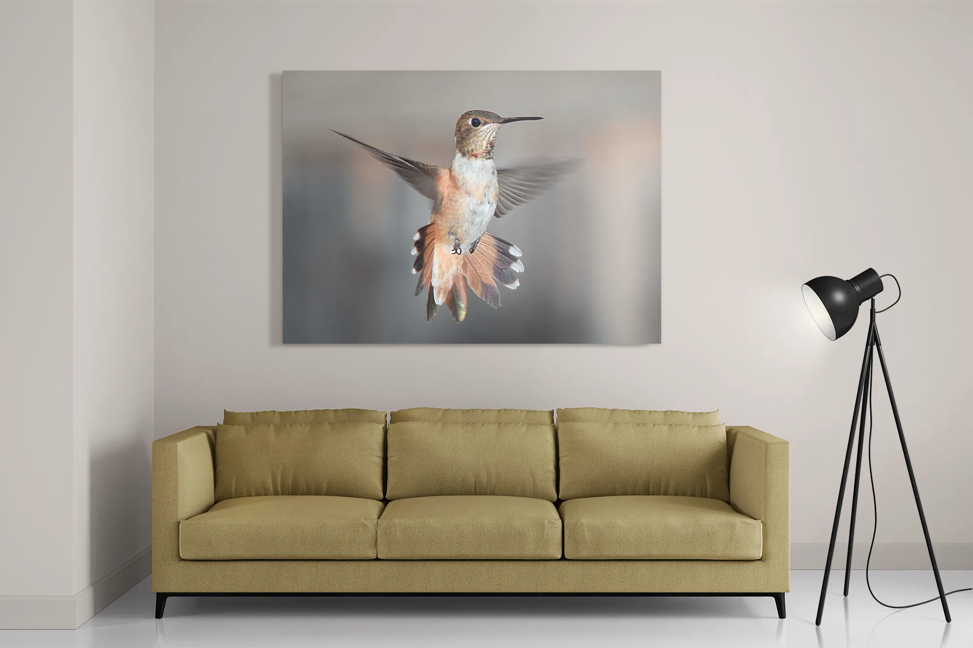 Schilderij De Vliegende Kolibrie Vogel Rechthoek Horizontaal Template DB 50 70 Horizontaal Dieren 19 2