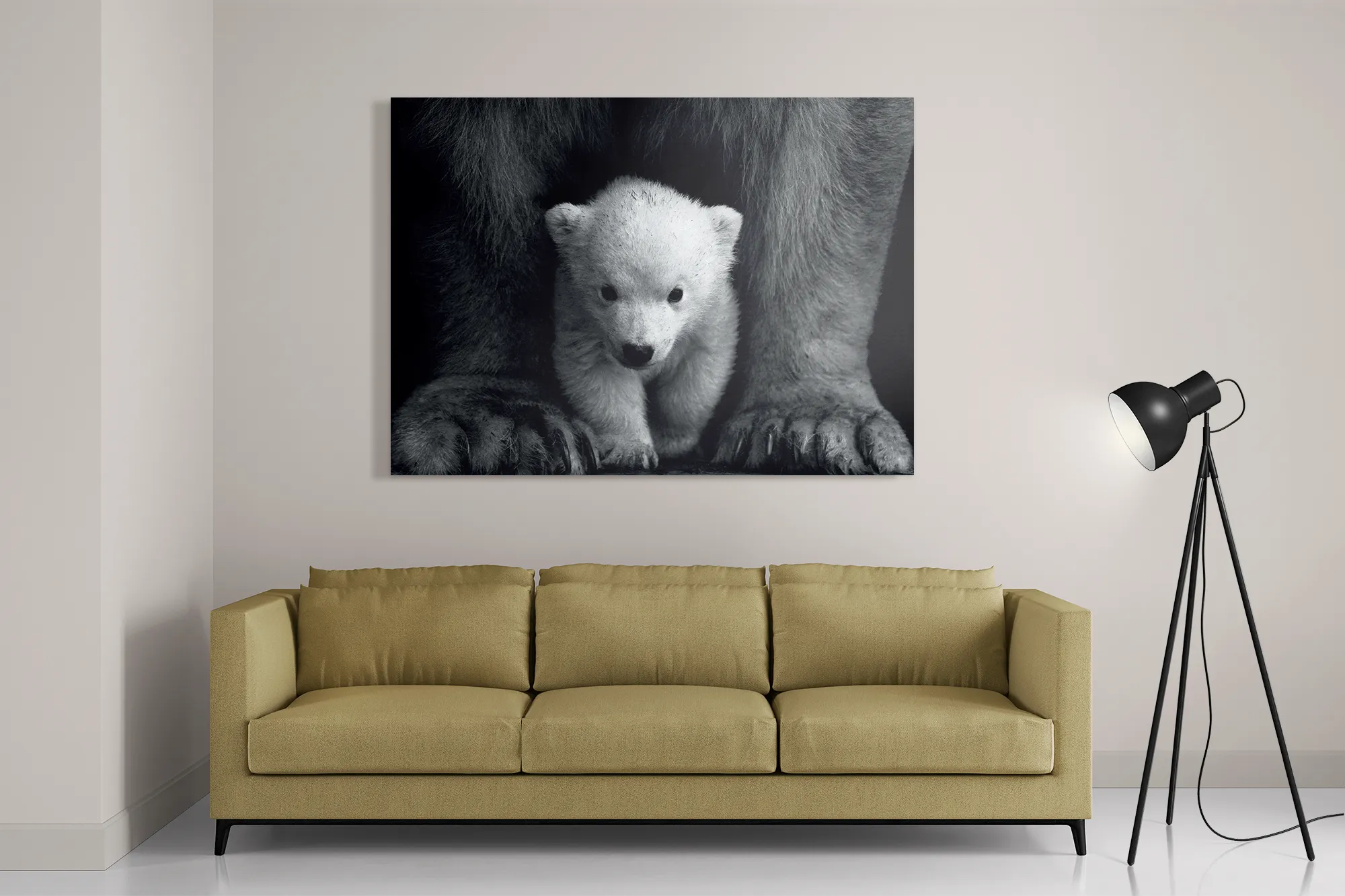 Schilderij Het Beschermde Welpje Rechthoek Horizontaal Template DB 50 70 Horizontaal Dieren 22 2