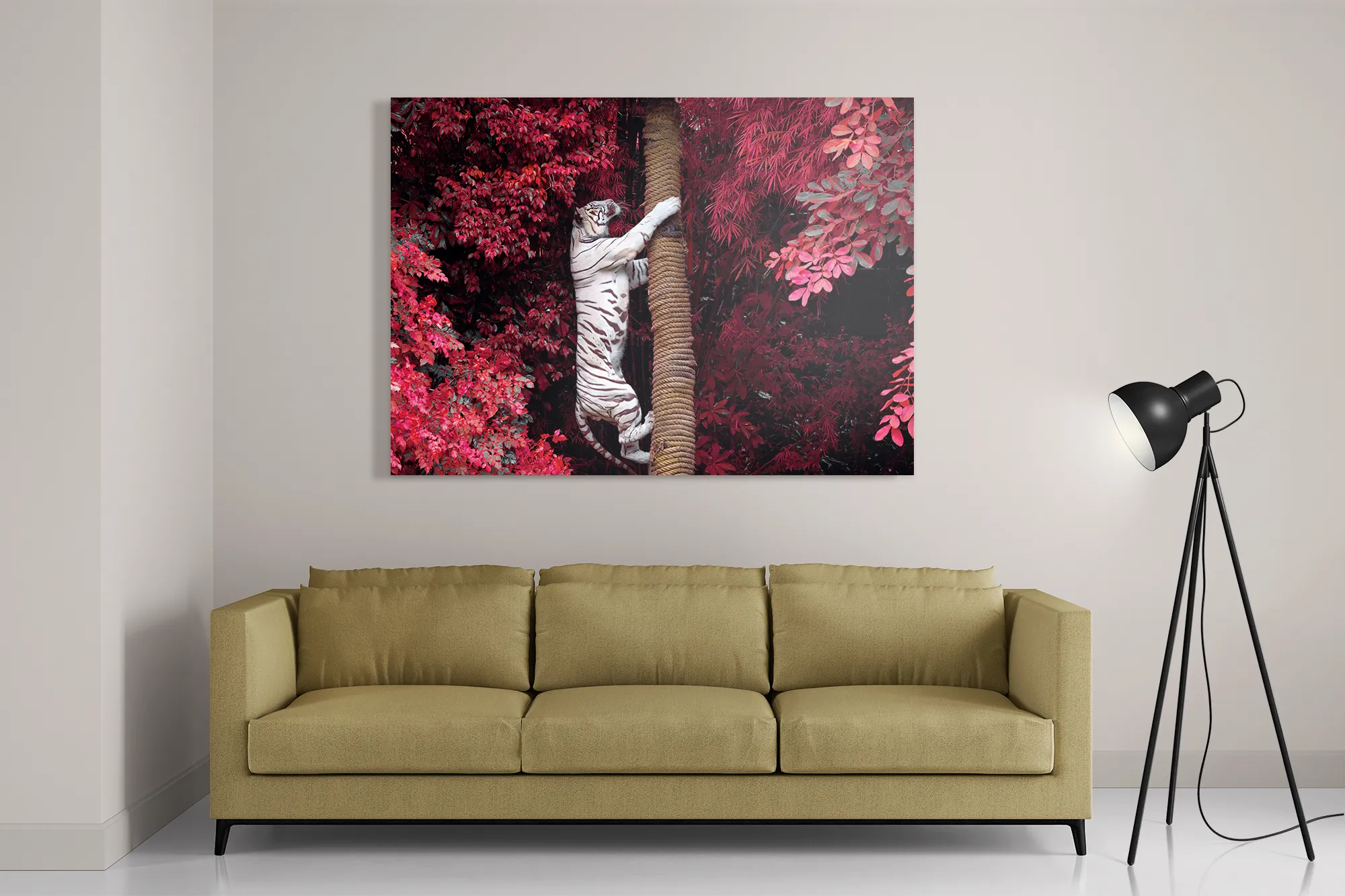 Schilderij De Witte Tijger Rechthoek Horizontaal Template DB 50 70 Horizontaal Dieren 28 2