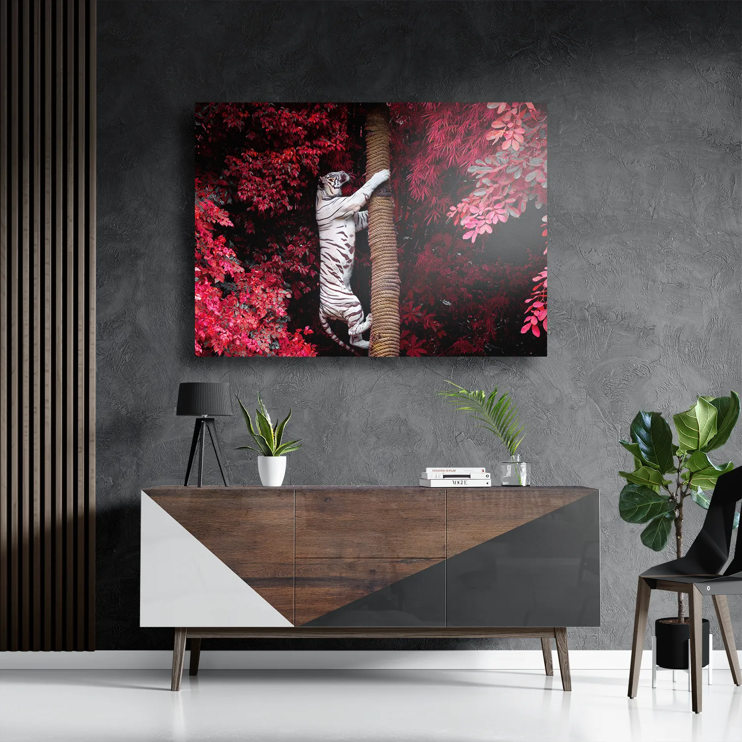 Schilderij De Witte Tijger Rechthoek Horizontaal Template DB 50 70 Horizontaal Dieren 28 3