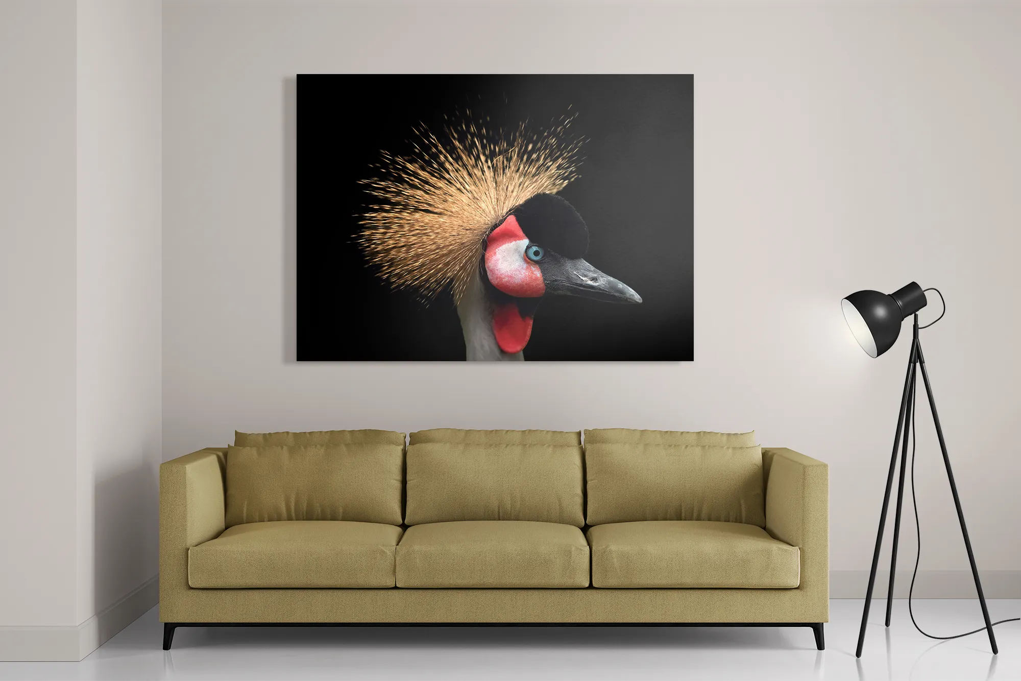 Template_DB_50-70_Horizontaal_Dieren_31-2 Schilderij Kroonkraanvolgel Close Up Colored Rechthoek Horizontaal Template DB 50 70 Horizontaal Dieren 31 2