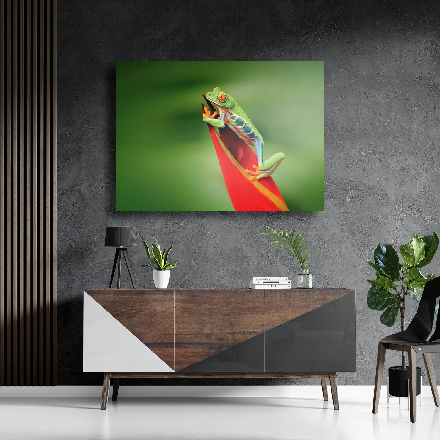 Schilderij Roodoog Boomkikker Rechthoek Horizontaal Template DB 50 70 Horizontaal Dieren 35 3