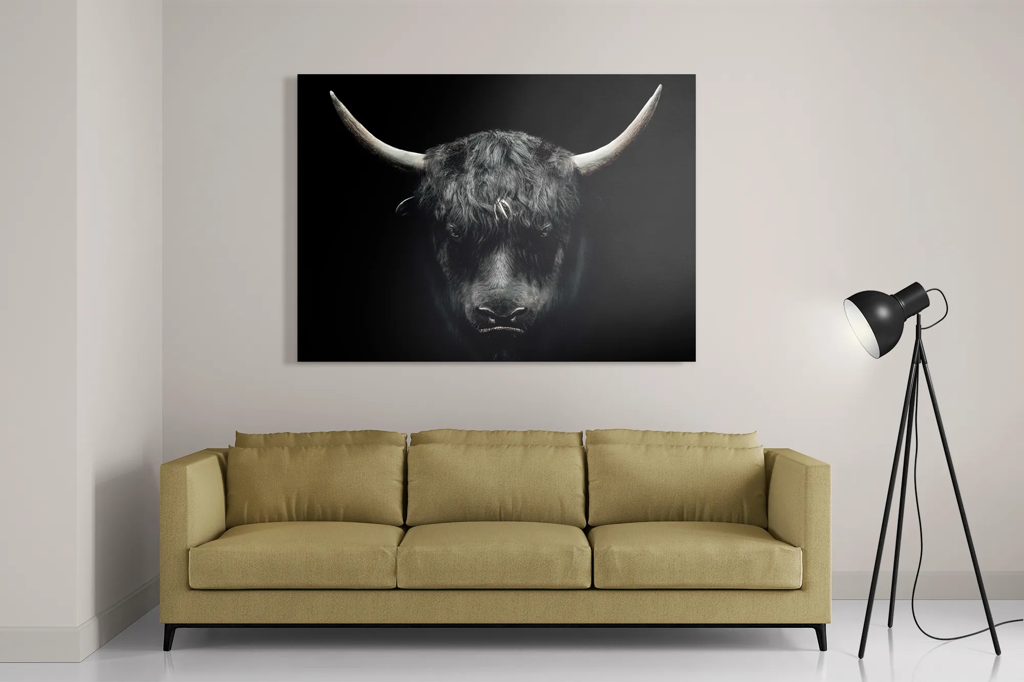 Schilderij Stier Ready To Fight 02 Rechthoek Horizontaal Template DB 50 70 Horizontaal Dieren 41 2