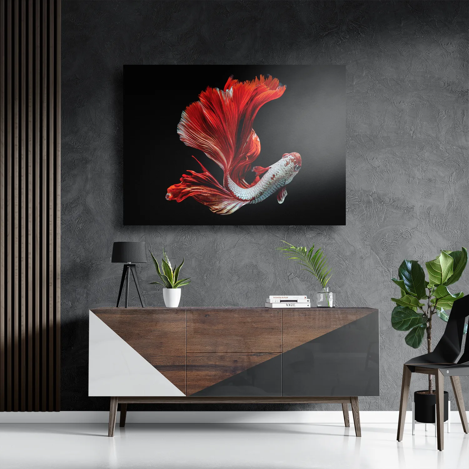 Schilderij The Betta Fish Rechthoek Horizontaal Template DB 50 70 Horizontaal Dieren 43 3