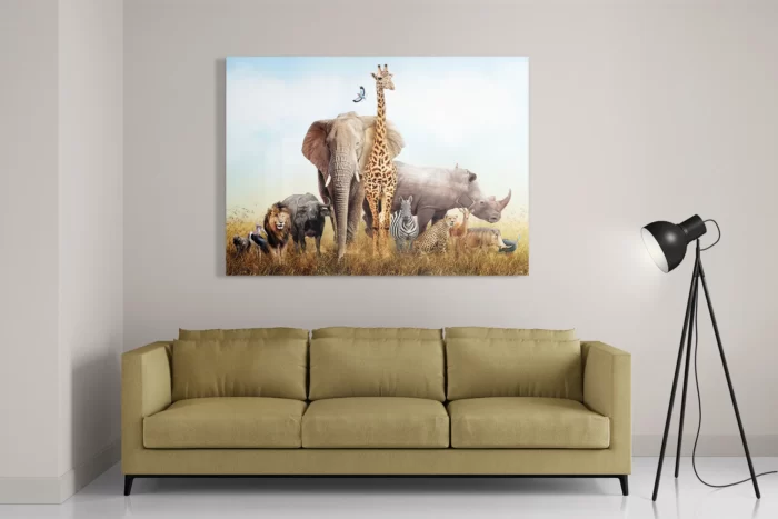 Schilderij De dieren van Zuid Afrika Rechthoek Horizontaal Template DB 50 70 Horizontaal Dieren 44 2