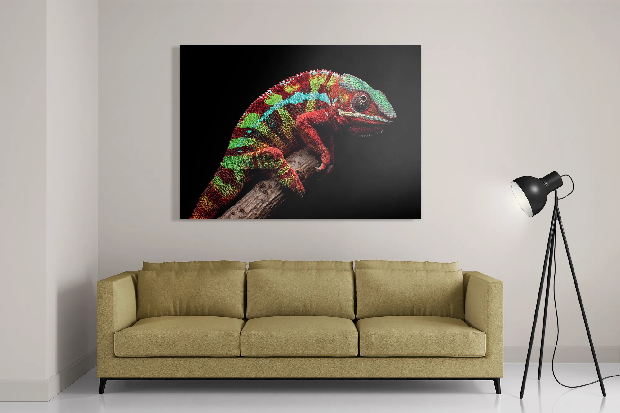 Schilderij De Kameleon Rechthoek Horizontaal Template DB 50 70 Horizontaal Dieren 46 2
