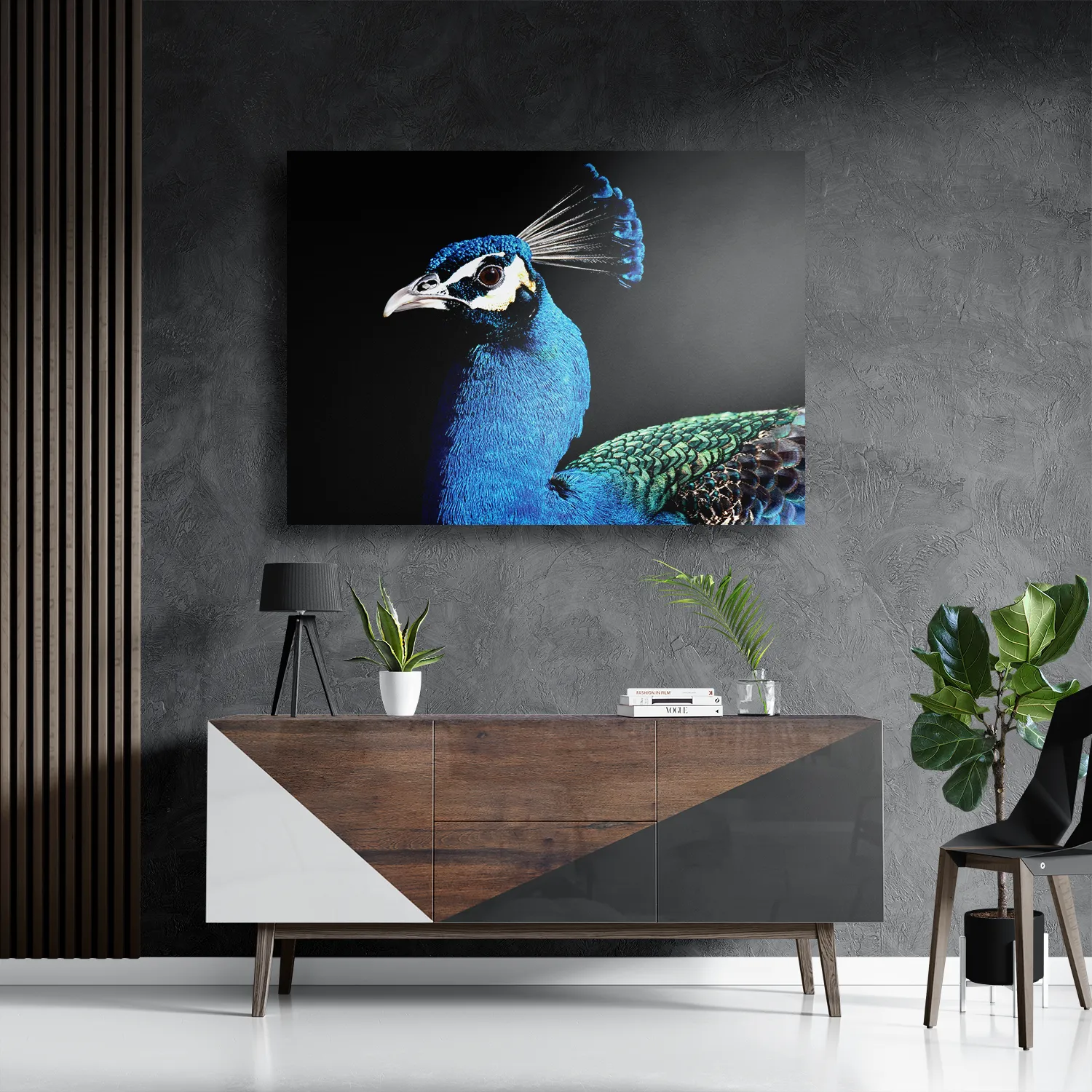 Schilderij De Pauw Rechthoek Horizontaal Template DB 50 70 Horizontaal Dieren 48 3