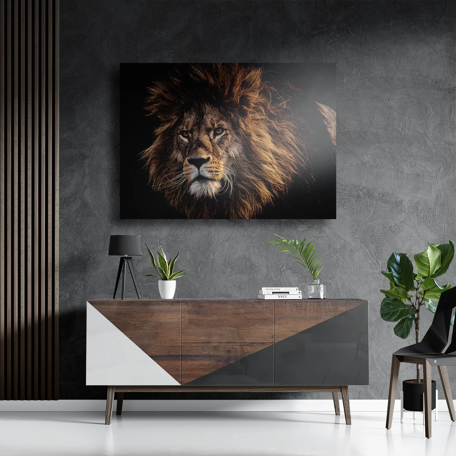 Schilderij The Lion Rechthoek Horizontaal Template DB 50 70 Horizontaal Dieren 5 3