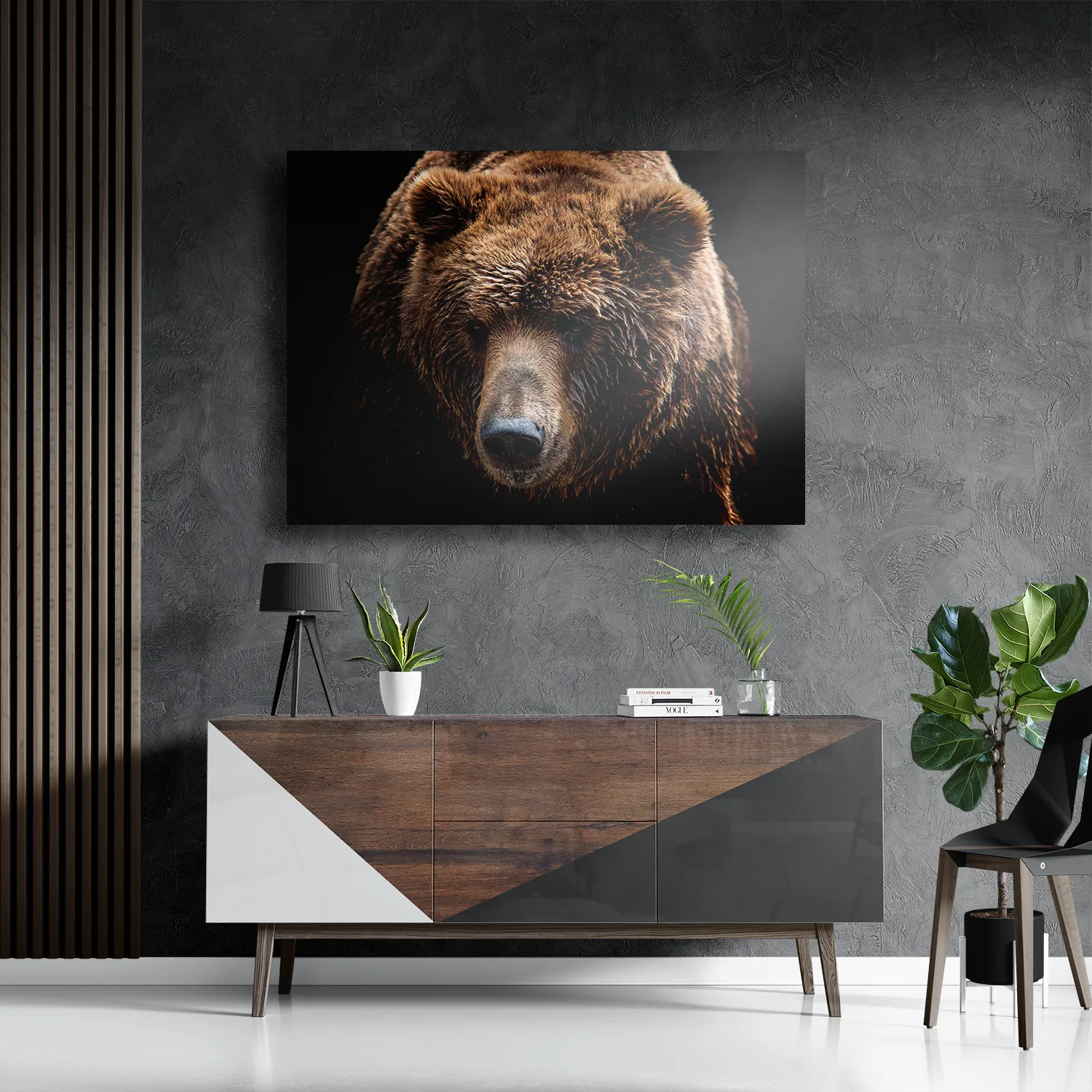 Template_DB_50-70_Horizontaal_Dieren_55-3 Schilderij De Bruine Beer Rechthoek Horizontaal Template DB 50 70 Horizontaal Dieren 55 3