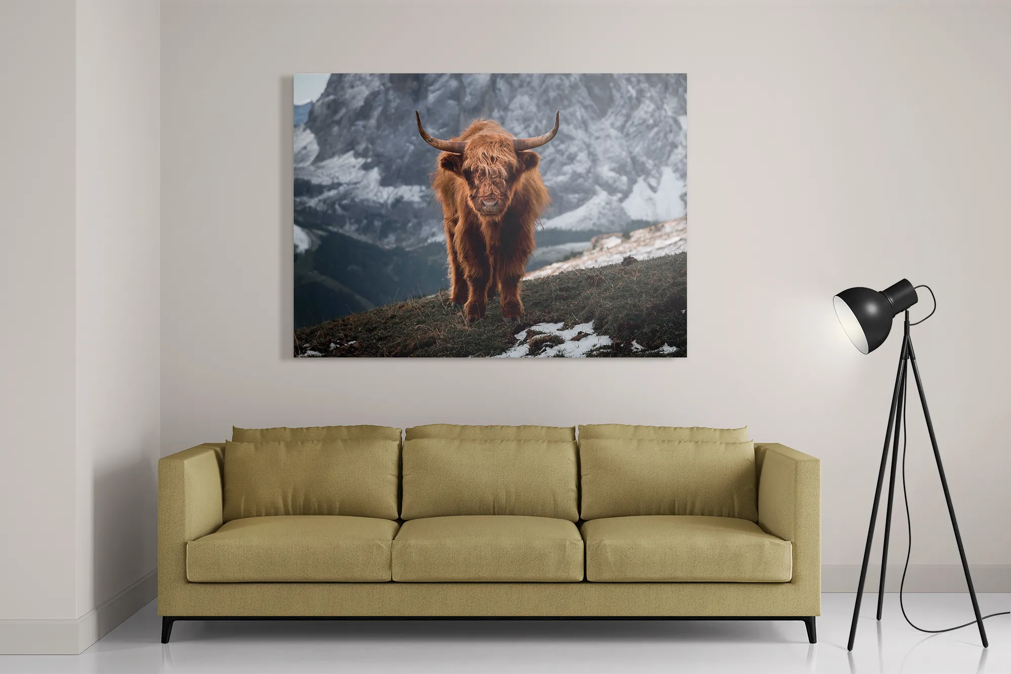 Schilderij Bizon Van Het Gebergten Rechthoek Horizontaal Template DB 50 70 Horizontaal Dieren 71 2