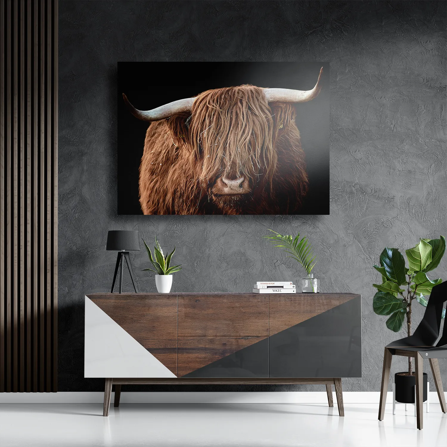 Schilderij De Blinde Bizon Rechthoek Horizontaal Template DB 50 70 Horizontaal Dieren 81 3